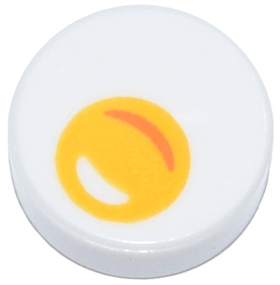 LEGO 98138pb088 Tile, Round 1 x 1 with Egg Yolk Pattern - Main Product Image