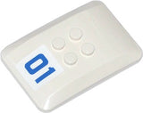 LEGO 98281pb007 Wedge 6 x 4 x 2/3 Quad Curved with Blue '01' Pattern (Sticker) - Set 60047 - Main Product Image