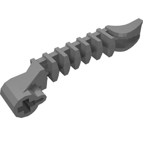 LEGO 98564 Projectile Launcher Part, Hero Factory Zamor Sphere Launcher - Bottom Half with Axle Hole 1 x 7 - Main Product Image