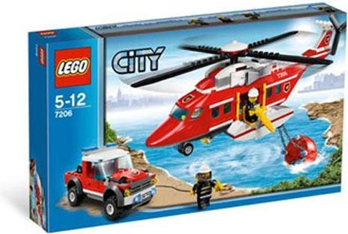 LEGO City 7206 - Fire Helicopter - Authentic LEGO Set Main Image