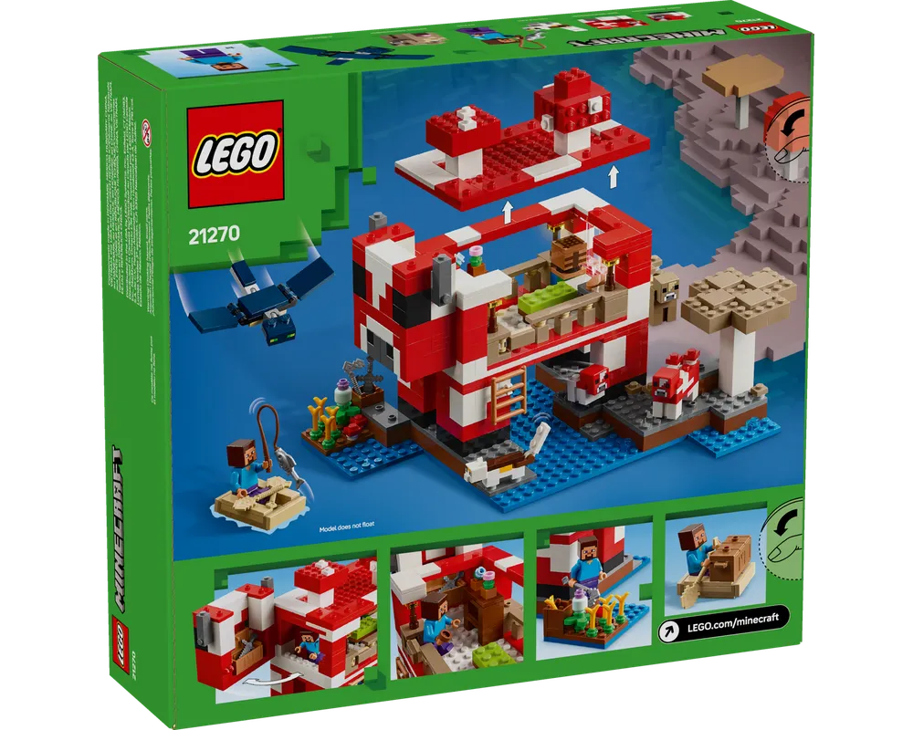 LEGO Minecraft 21270 - The Mooshroom House - Authentic LEGO Set Image 3