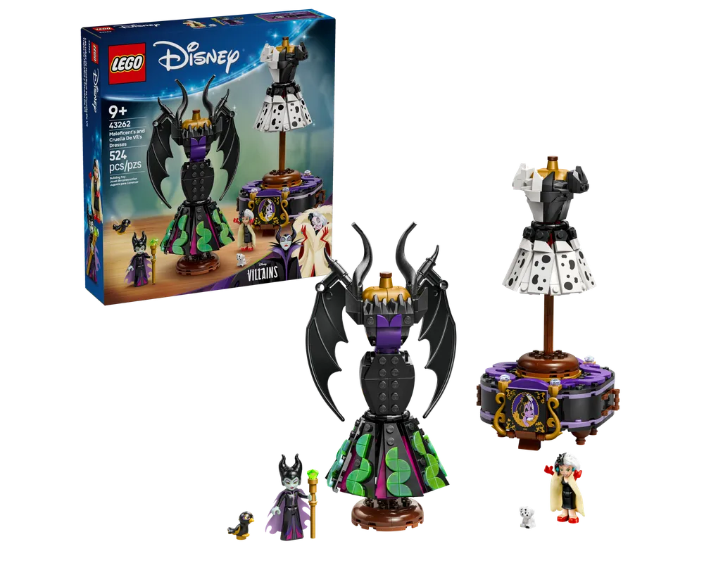 LEGO Disney 43262 - Maleficent's and Cruella De Vil's Dresses - Authentic LEGO Set Main Image