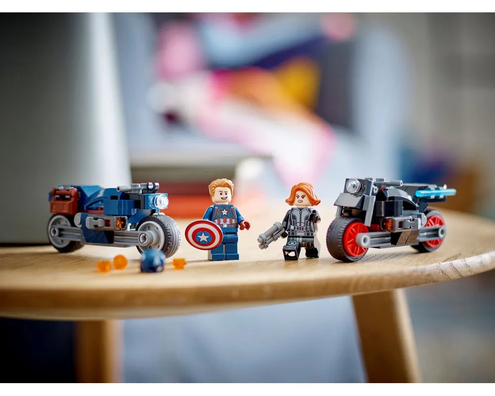 =LEGO Super Heroes 76260 - Black Widow & Captain America Motorcycles - Authentic LEGO Set Image 4