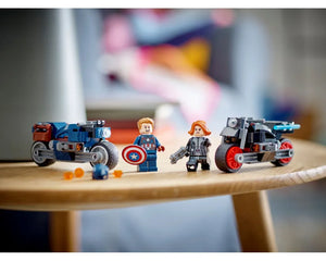 =LEGO Super Heroes 76260 - Black Widow & Captain America Motorcycles - Authentic LEGO Set Image 4
