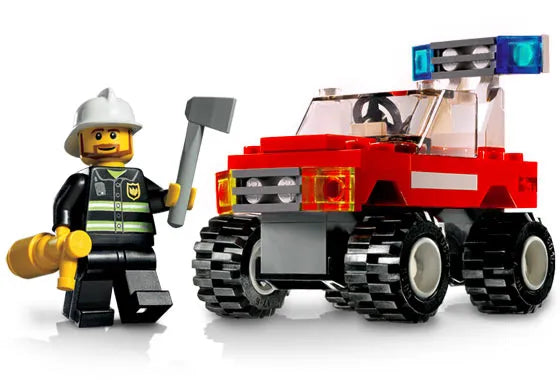 LEGO City 7241 - Fire Car With instructions - No box - Authentic LEGO Set Image 2