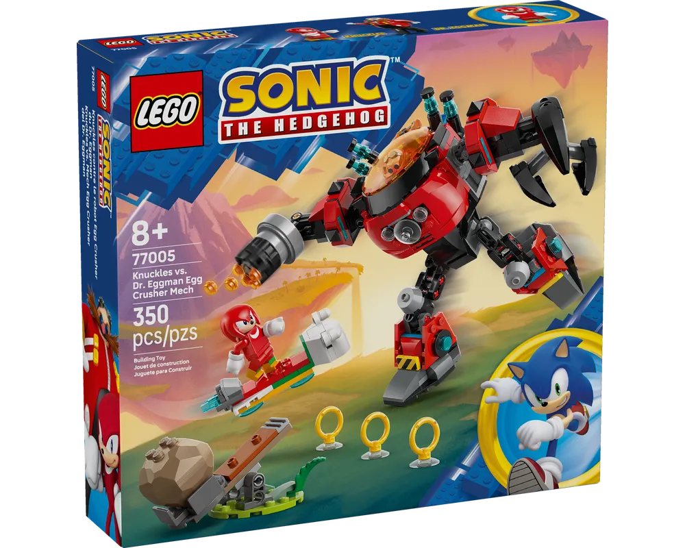 LEGO Sonic the Hedgehog 77005 - Knuckles vs. Dr. Eggman Egg Crusher Mech - Authentic LEGO Set Main Image