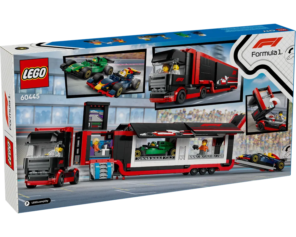 LEGO City 60445 - F1 Truck with RB20 & AMR24 F1 Cars - Authentic LEGO Set Image 2