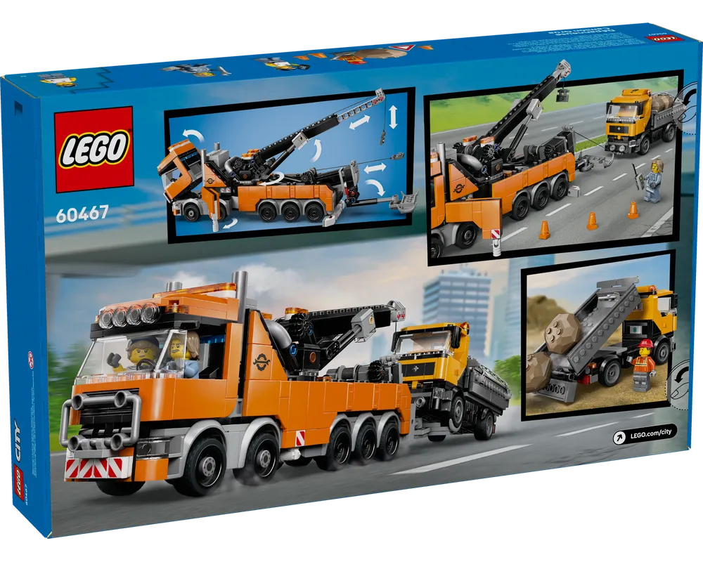 LEGO City 60467 - Heavy-Duty Recovery Tow Truck with Crane - Authentic LEGO Set Image 13