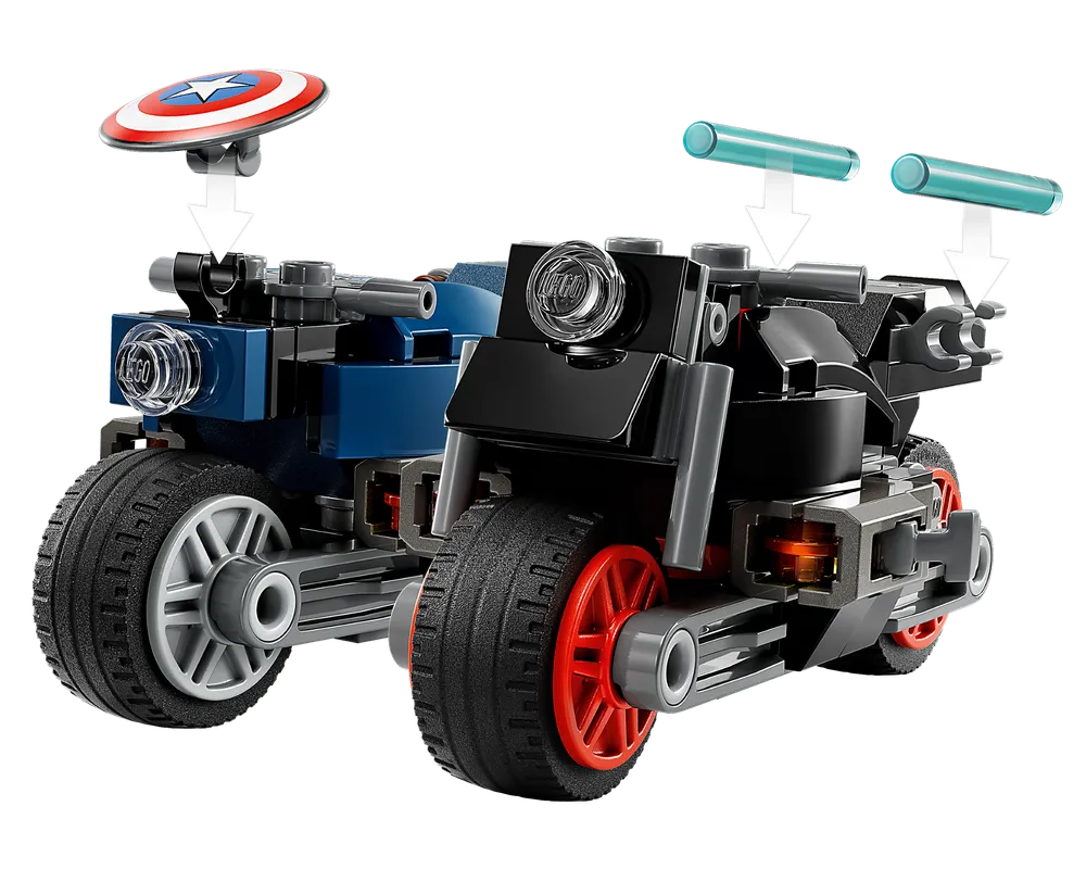 =LEGO Super Heroes 76260 - Black Widow & Captain America Motorcycles - Authentic LEGO Set Image 5