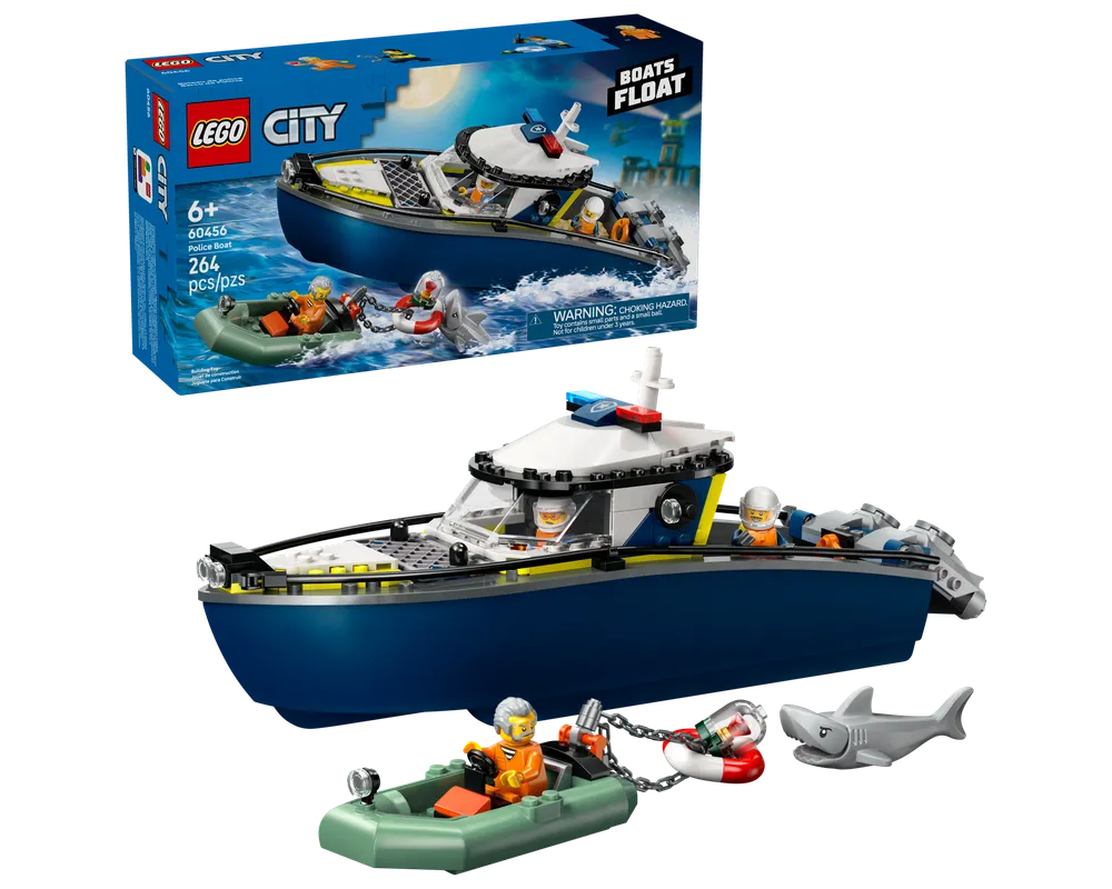 LEGO City 60456 - Police Boat Chase - Authentic LEGO Set Main Image