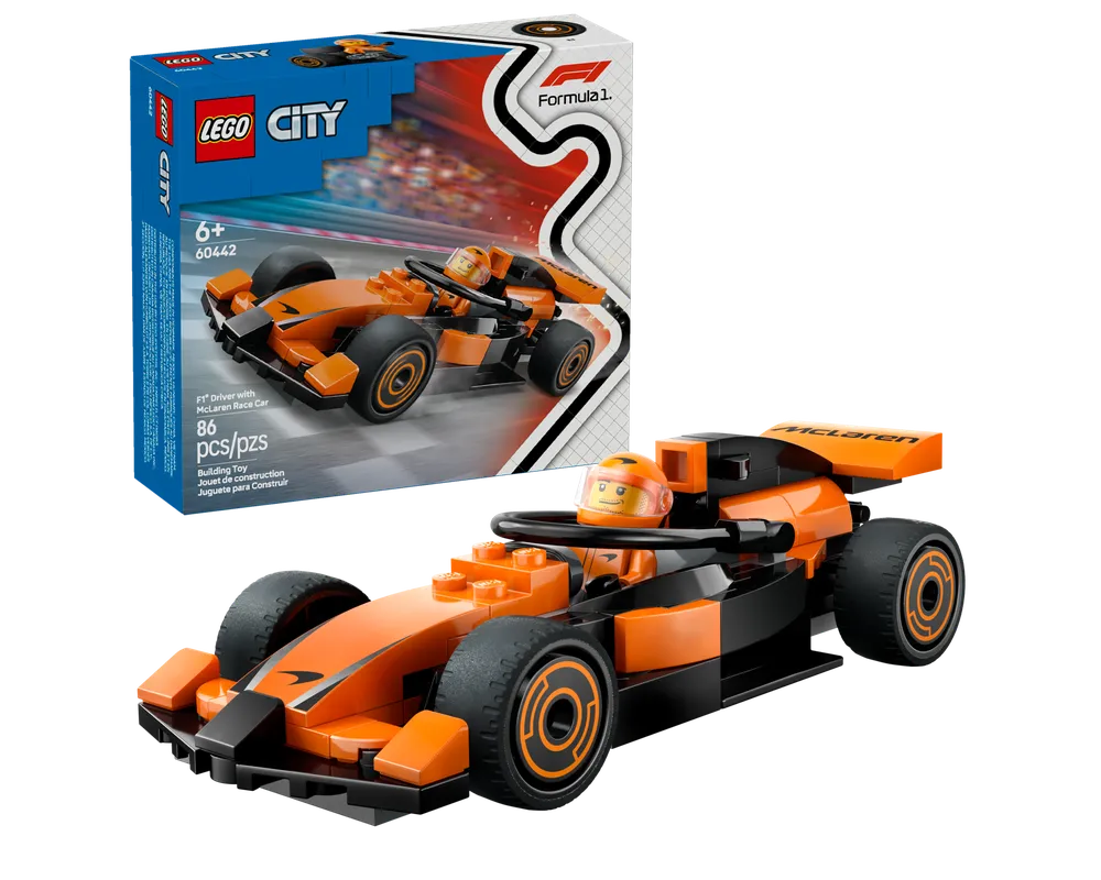 LEGO City 60442 - F1 Driver with McLaren Race Car - Authentic LEGO Set Main Image
