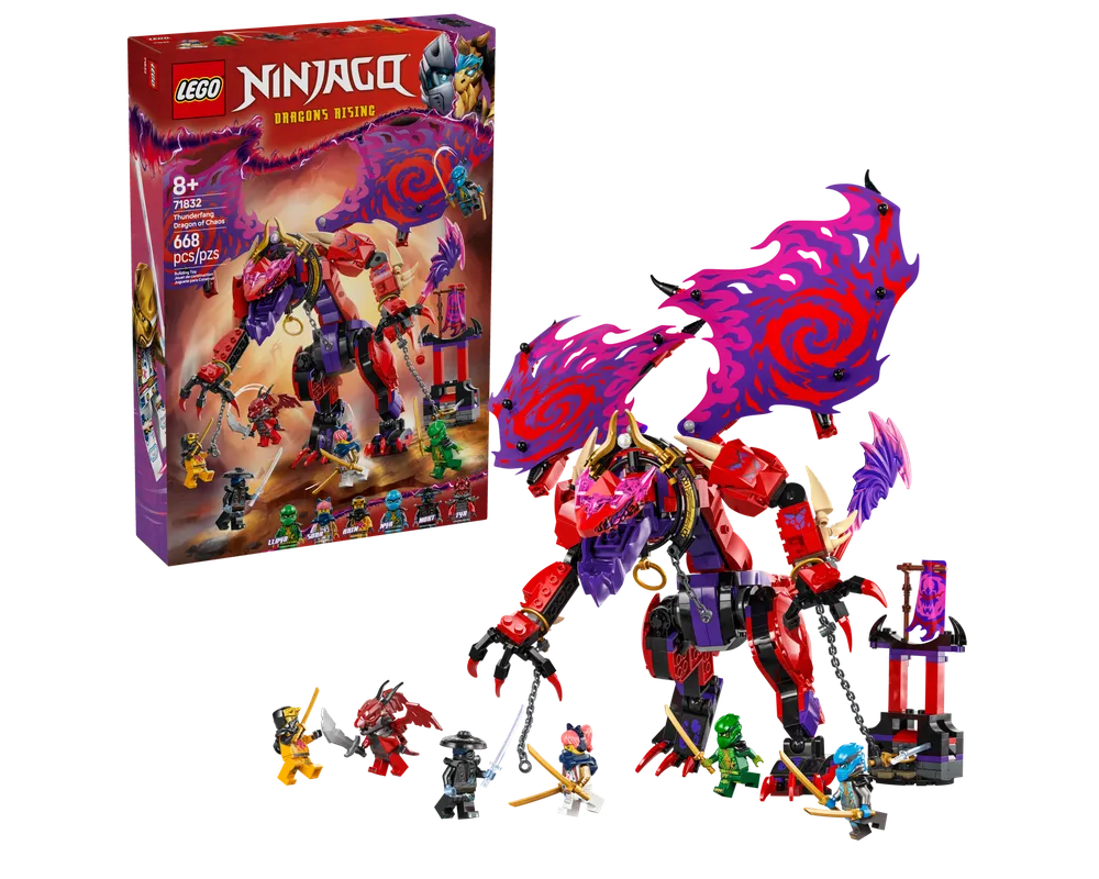 LEGO NINJAGO 71832 - Thunderfang Dragon of Chaos - Authentic LEGO Set Main Image
