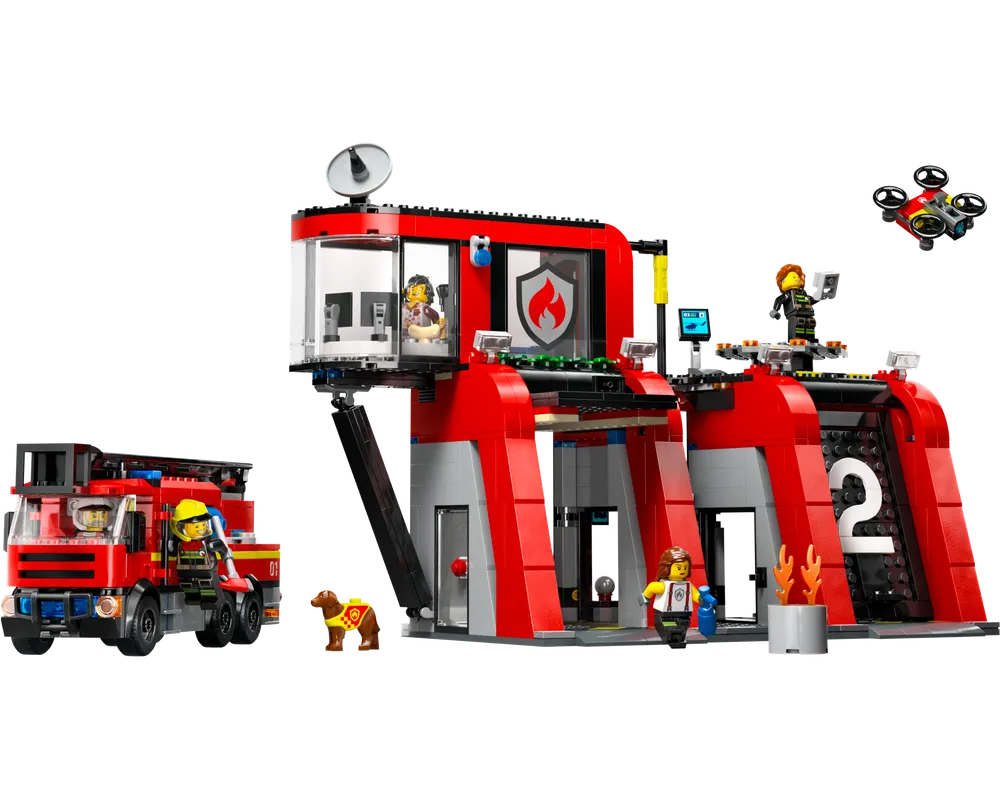 LEGO City 60414 - Fire Station with Fire Truck - Authentic LEGO Set Image 2