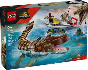 LEGO Jurassic World 76974 - Brick-Built Mosasaurus Boat Mission - Authentic LEGO Set Main Image