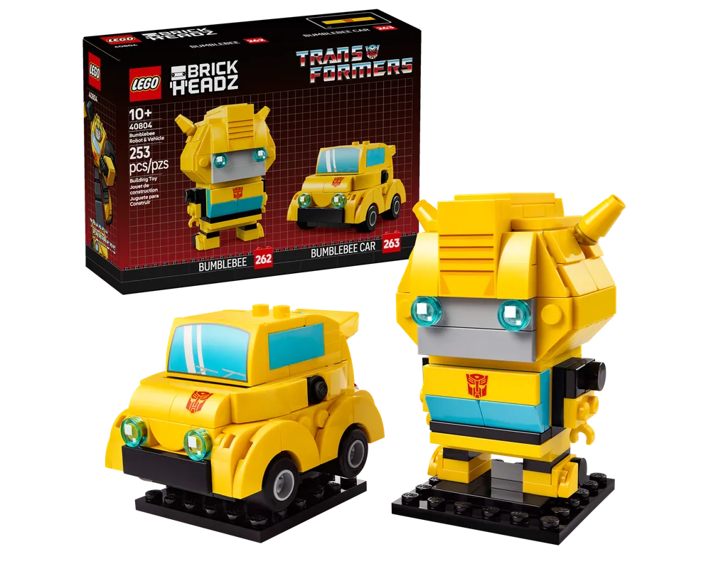 LEGO BrickHeadz 40804 - Bumblebee Robot & Vehicle - Authentic LEGO Set Main Image