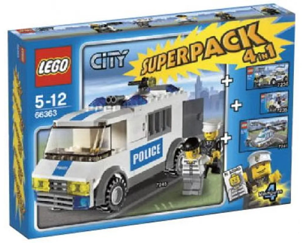 LEGO City 66363 - City Bundle Pack, Super Pack 4 in 1 (Sets 7235, 7236, 7245, and 7741) - Authentic LEGO Set Main Image