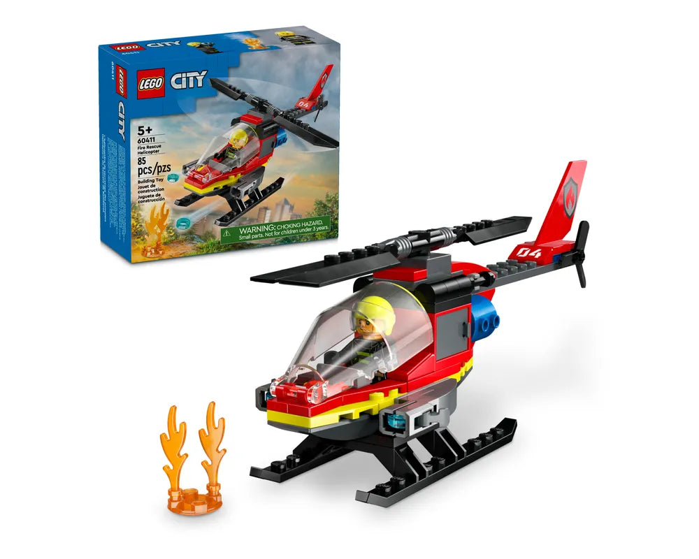 =LEGO City 60411 - Fire Rescue Helicopter - Authentic LEGO Set Main Image