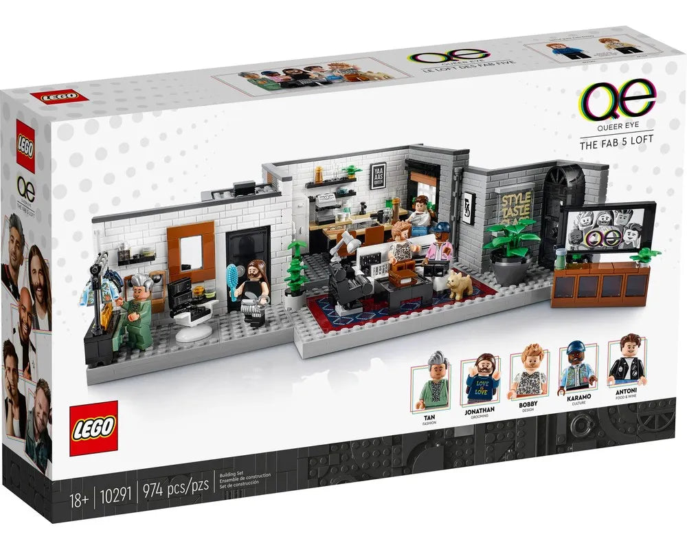 LEGO Creator 10291 - Queer Eye – The Fab 5 Loft - Authentic LEGO Set Main Image