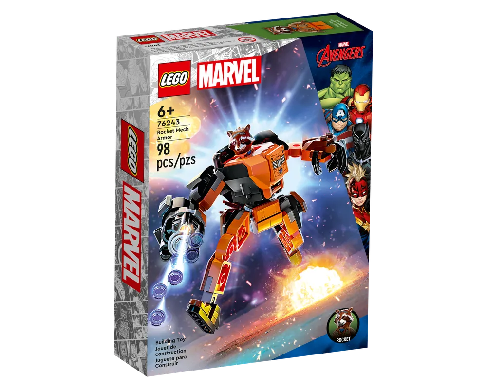 =LEGO Super Heroes 76243 - Rocket Mech Armor - Authentic LEGO Set Main Image