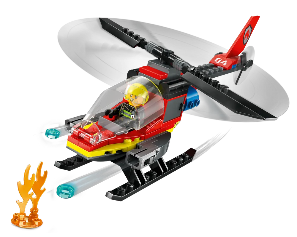 LEGO City 60411 - Fire Rescue Helicopter - Authentic LEGO Set Image 4