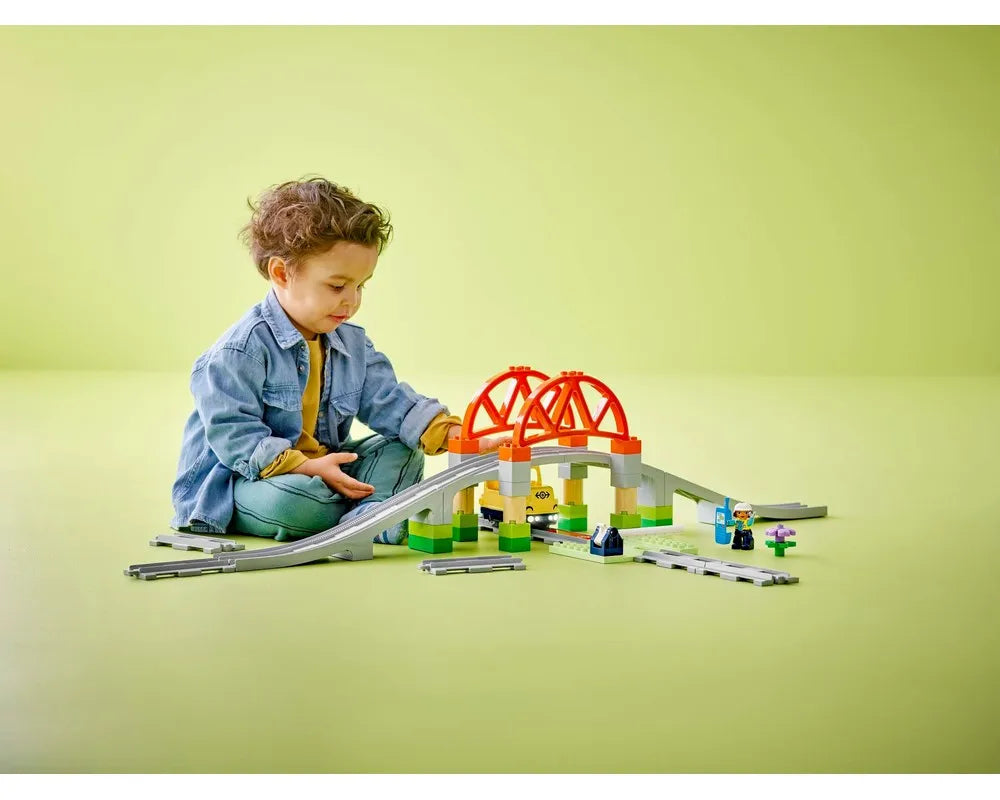 LEGO DUPLO 10426 - Train Bridge and Tracks Expansion Set - Authentic LEGO Set Image 7