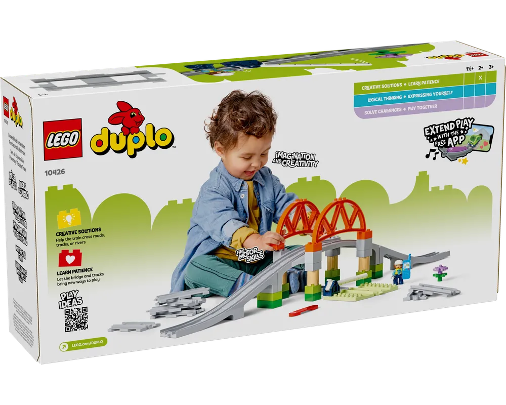 LEGO DUPLO 10426 - Train Bridge and Tracks Expansion Set - Authentic LEGO Set Image 4