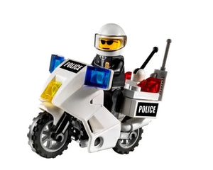 =LEGO City 7235 - Police Motorcycle - Black/Green Sticker Version - Authentic LEGO Set Image 2