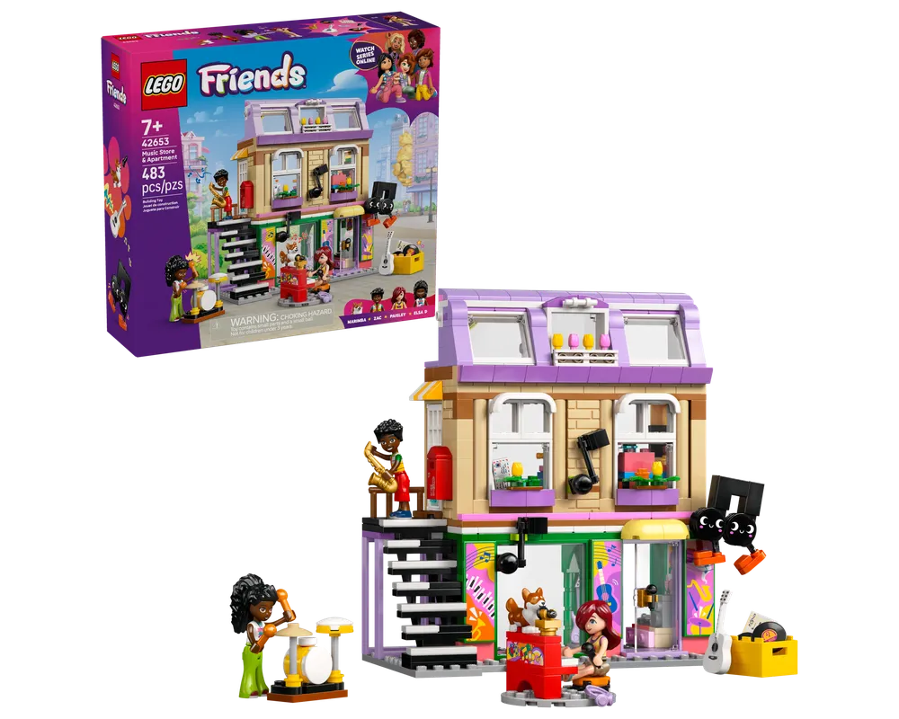 LEGO Friends 42653 - Music Store & Apartment - Authentic LEGO Set Main Image