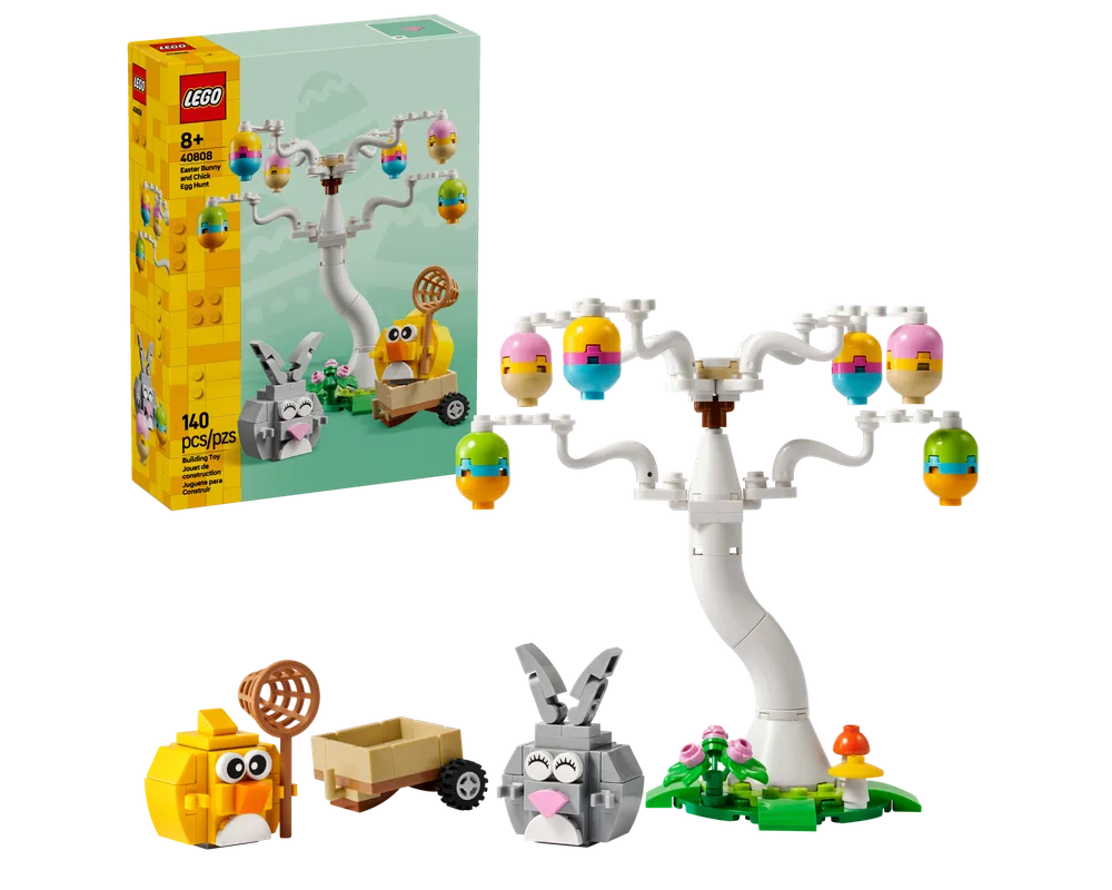 LEGO Holiday & Event 40808 - Easter Bunny and Chick Egg Hunt - Authentic LEGO Set Main Image