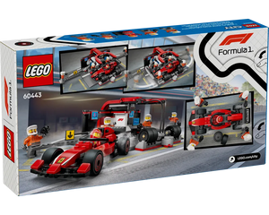 LEGO City 60443 - F1 Pit Stop & Pit Crew with Ferrari Car - Authentic LEGO Set Image 2