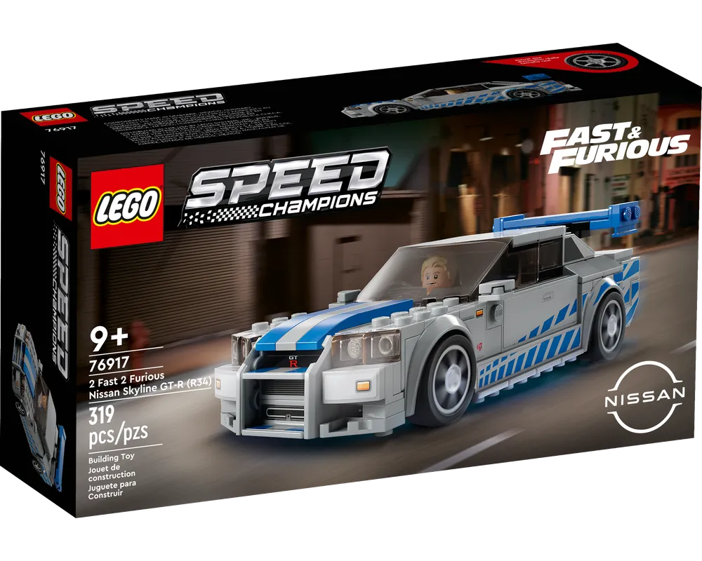 =LEGO SPEED CHAMPIONS 76917 - 2 Fast 2 Furious Nissan Skyline GT-R (R34) - Authentic LEGO Set Main Image