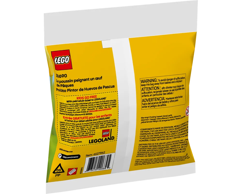 LEGO Creator 30690 - Easter Egg Chick Painting Fun paper bag / polybag - Authentic LEGO Set Image 2