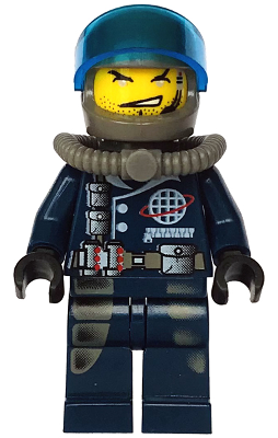 LEGO Minifigure alp034 - Dash - Mission Deep Sea, Trans-Dark Blue Visor - Authentic LEGO Minifigure Main Image