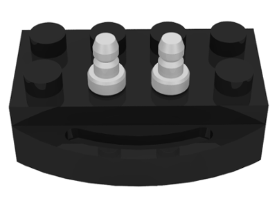 LEGO bb0053 Electric, Train 12V Brick 2 x 4 with Power Pickups for Motor and Solid Pins - Main Product Image