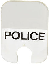 LEGO bb0057pb01 Windscreen Motorcycle Windshield with Black 'POLICE' on White Background Pattern - Main Product Image