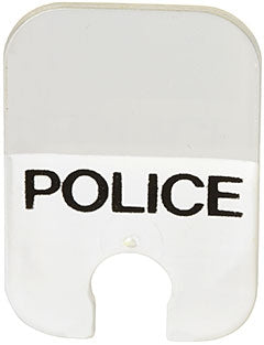 LEGO bb0057pb01 Windscreen Motorcycle Windshield with Black 'POLICE' on White Background Pattern - Main Product Image