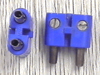 LEGO bb0236ac01 Electric, Connector, 2-Way Male Rounded Narrow Type 2 with Hollow Pins - Main Product Image