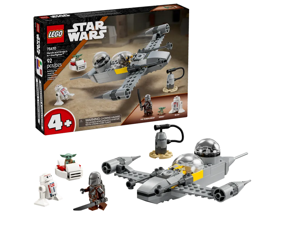 LEGO Star Wars 75410 - Mando and Grogu's N-1 Starfighter - Authentic LEGO Set Main Image