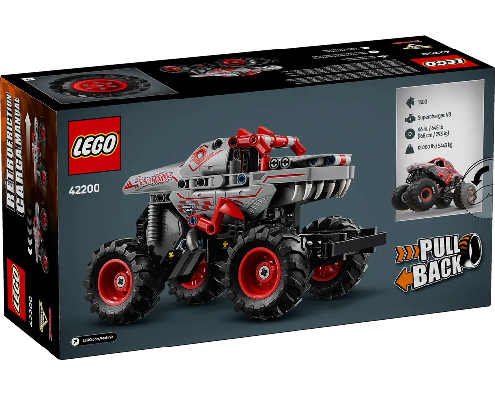LEGO Technic 42200 - Monster Jam ThunderROARus Pull-Back - Authentic LEGO Set Image 3