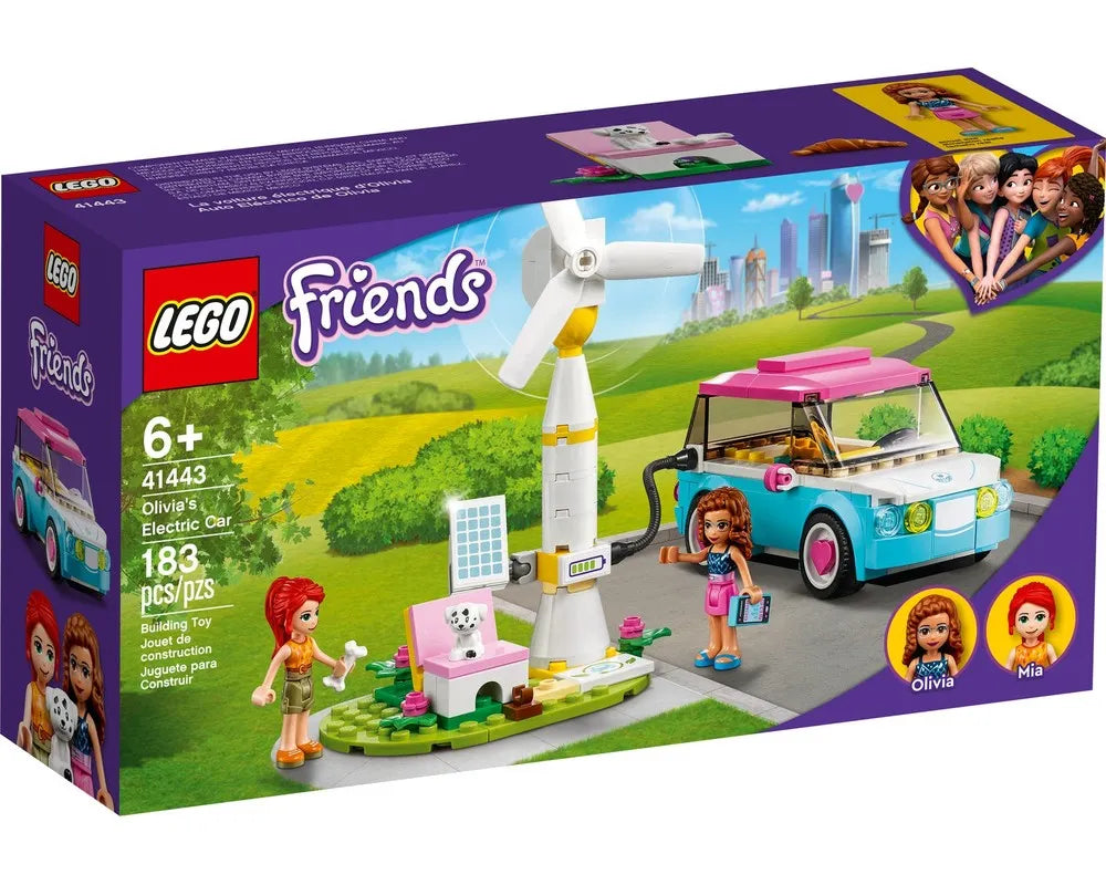 LEGO Friends 41443 - Olivia&#39;s Electric Car - Authentic LEGO Set Main Image
