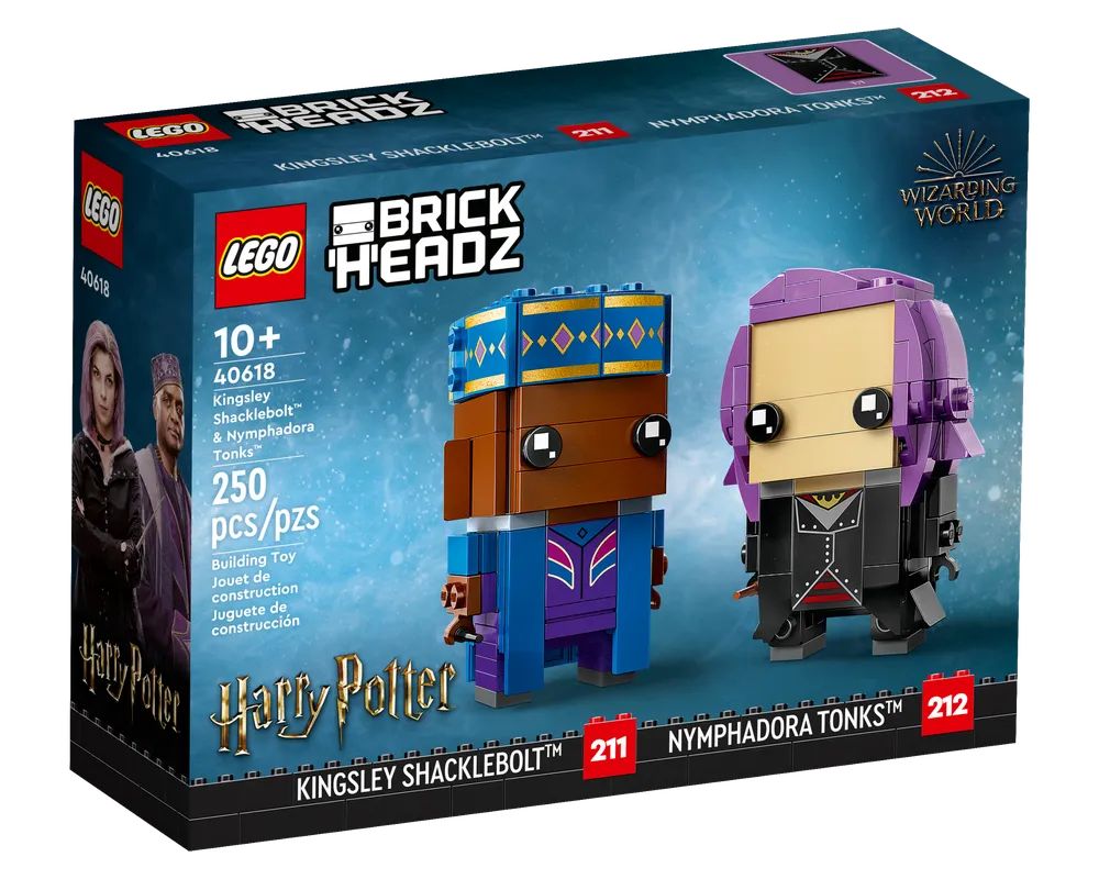 =LEGO BrickHeadz 40618 - Kingsley Shacklebolt & Nymphadora Tonks - Authentic LEGO Set Main Image