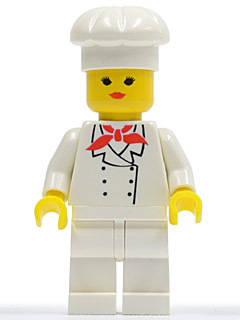 LEGO Minifigure chef006 - Chef - White Legs, Female - Authentic LEGO Minifigure Main Image