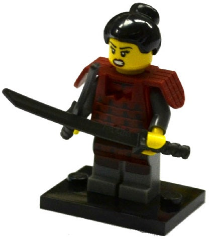 LEGO Collectible Minifigures col13-12 - col13 Samurai, Series 13 (Complete Set with Stand and Accessories) - Authentic LEGO Set Main Image