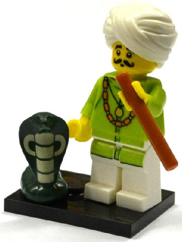 LEGO Collectible Minifigures col13-4 - col13 Snake Charmer, Series 13 (Complete Set with Stand and Accessories) - Authentic LEGO Set Main Image