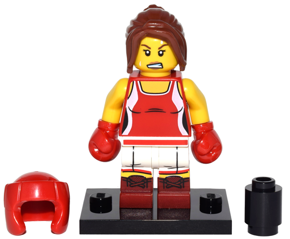LEGO Collectible Minifigures col16-8 - col16 Kickboxer, Series 16 (Complete Set with Stand and Accessories) - Authentic LEGO Set Main Image
