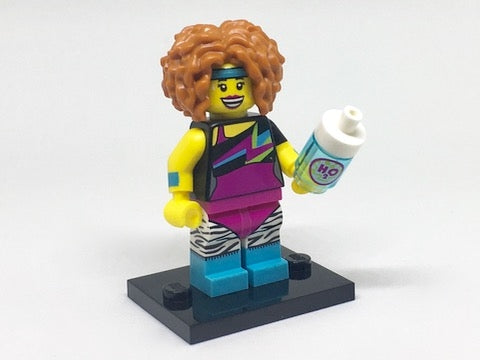 LEGO Collectible Minifigures col17-14 - col17 Dance Instructor, Series 17 (Complete Set with Stand and Accessories) - Authentic LEGO Set Main Image
