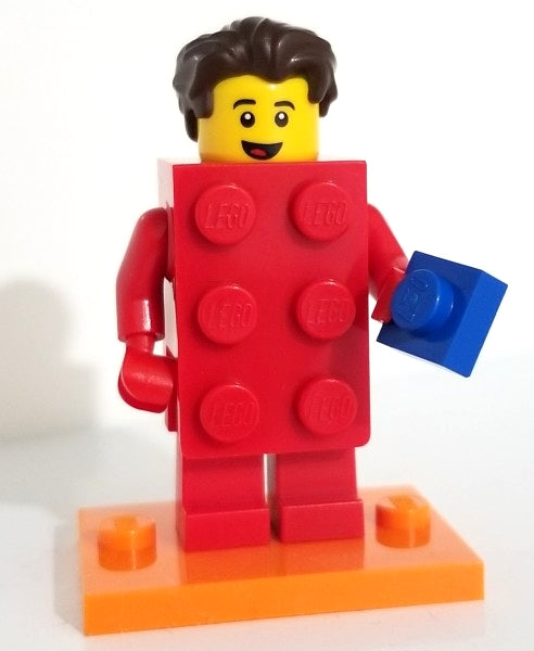 LEGO Collectible Minifigures col18-2 - col18 Brick Suit Guy, Series 18 (Complete Set with Stand and Accessories) - Authentic LEGO Set Main Image