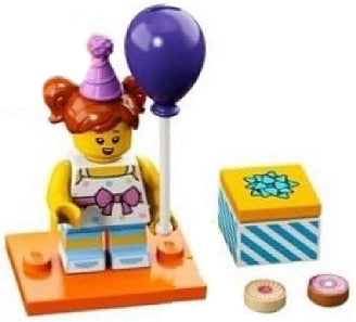 LEGO Collectible Minifigures col18-6 - col18 Birthday Party Girl, Series 18 (Complete Set with Stand and Accessories) - Authentic LEGO Set Main Image