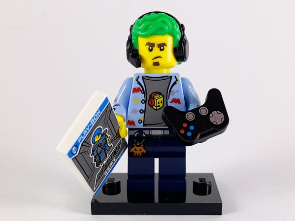 LEGO Collectible Minifigures col19 - Video Game Champ, Series 19 (Complete Set with Stand and Accessories) - Authentic LEGO Set Main Image