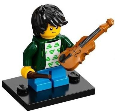 LEGO Collectible Minifigures col21-2 - col21 Violin Kid, Series 21 (Complete Set with Stand and Accessories) - Authentic LEGO Set Main Image